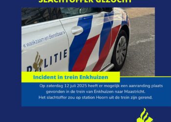Politie zoekt mogelijk slachtoffer van aanranding in trein Enkhuizen naar Hoorn