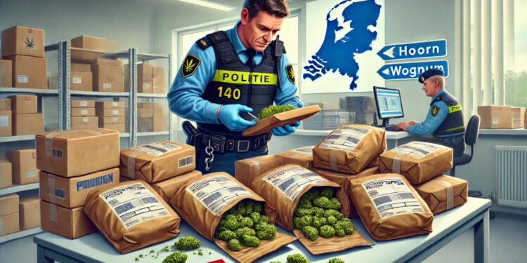 Politie onderschept pakketten met henneptoppen in Hoorn en Wognum Politie onderschept pakketten met henneptoppen in Hoorn en Wognum