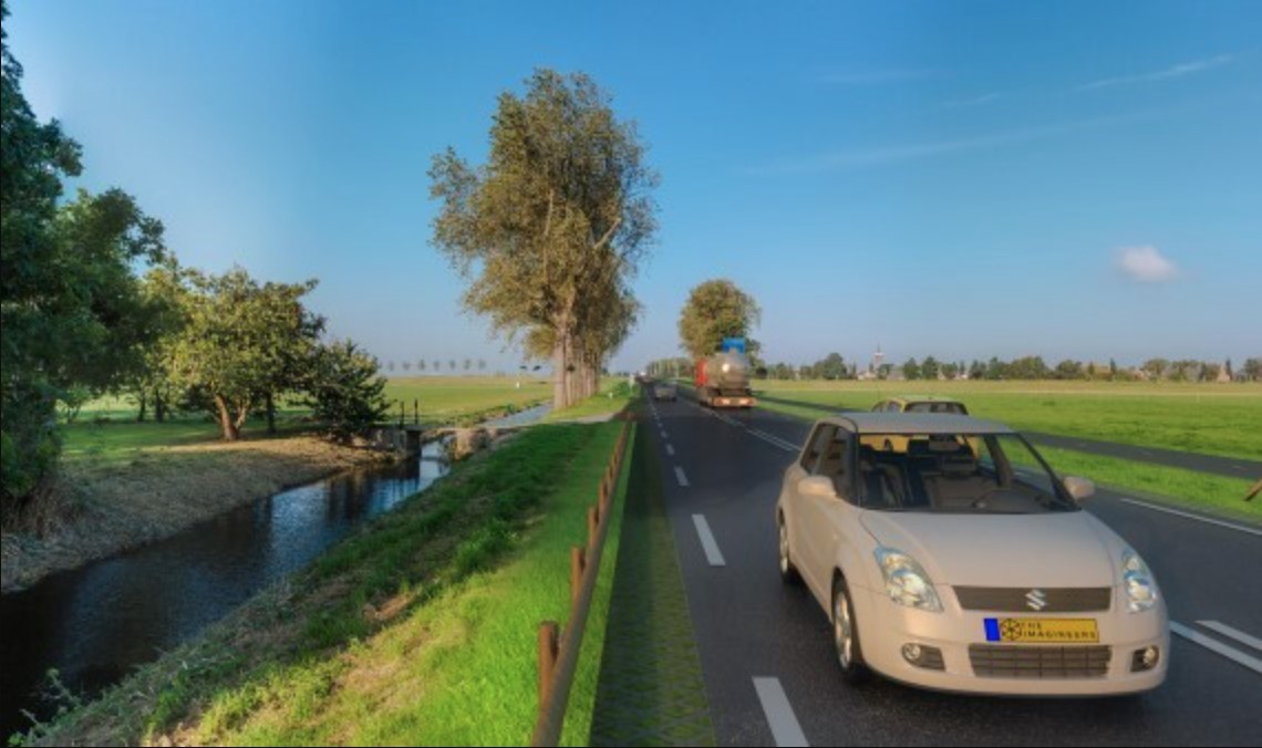 Schermerhornerweg (N243) tot eind 2022 deels afgesloten voor verkeer