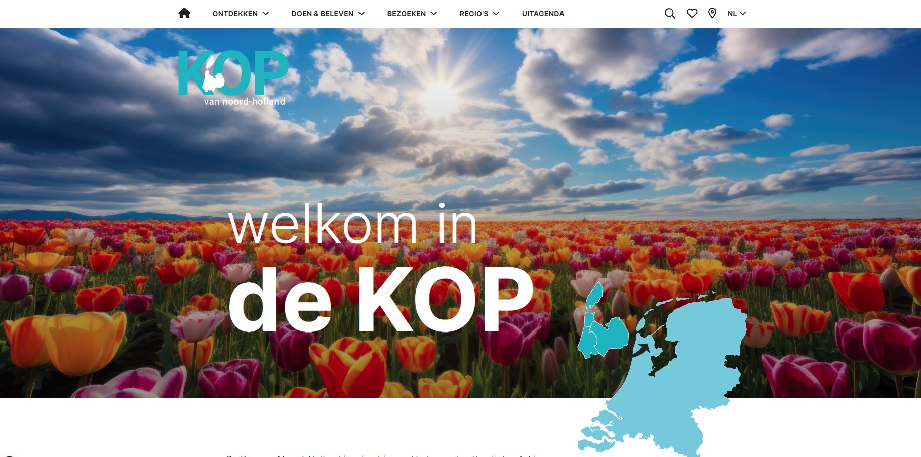 Nieuwe website voor toerisme in de Kop van Noord-Holland; ‘van zoeken naar boeken’