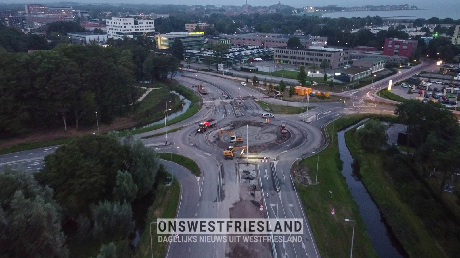 Dronve video over werkzaamheden turborotonde Hoorn