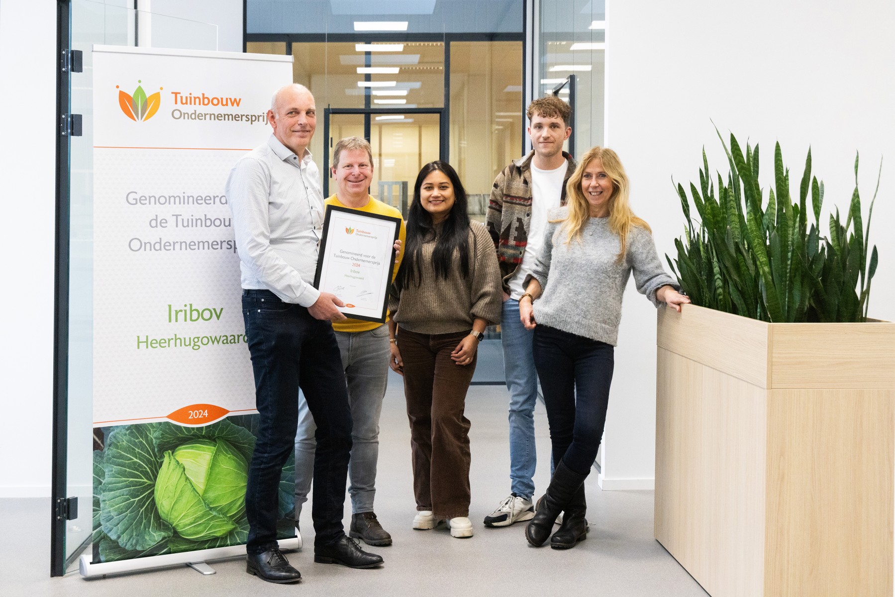 Iribov uit Heerhugowaard genomineerd voor Tuinbouw Ondernemersprijs 2024