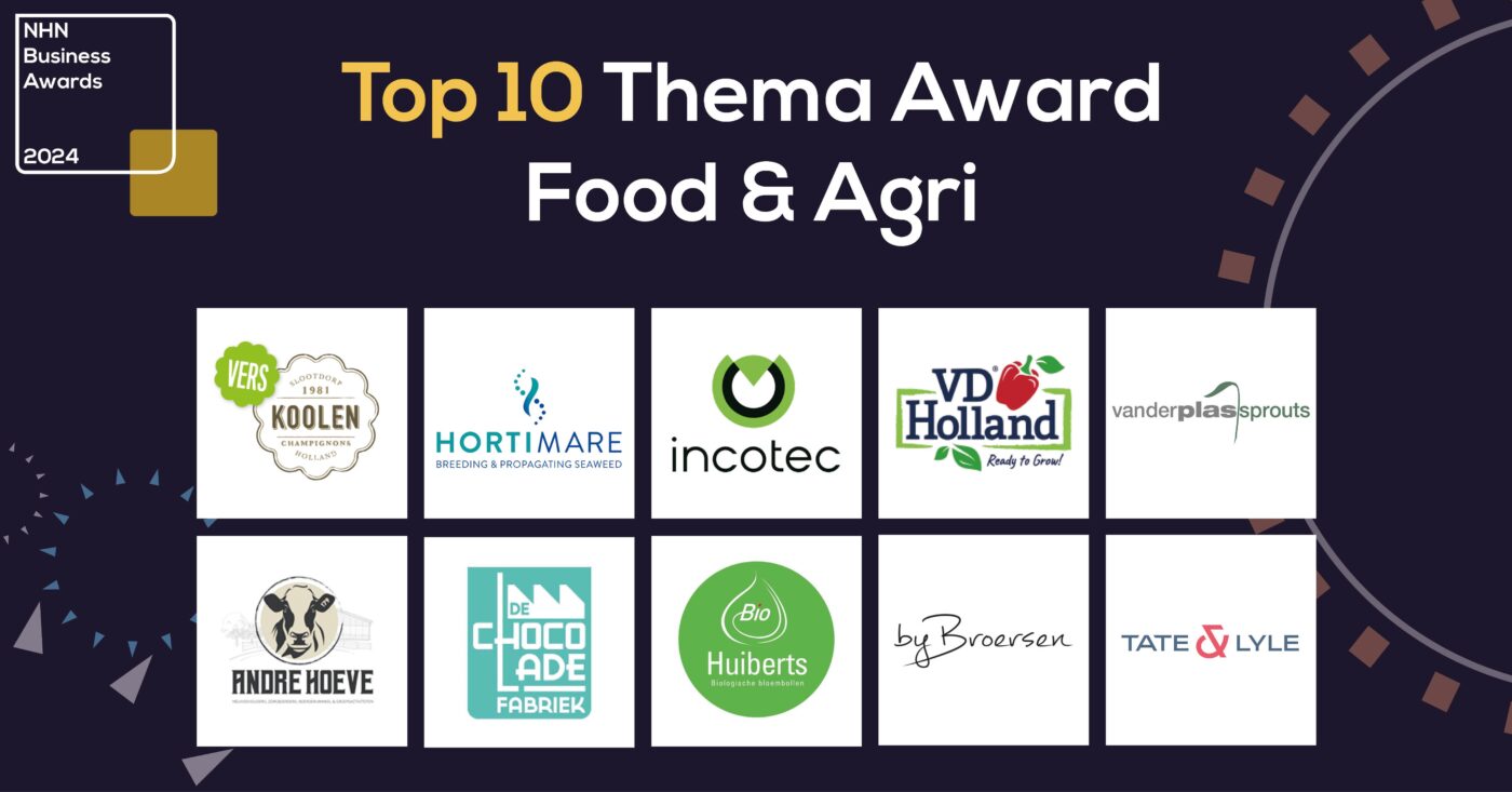 Deze 10 bedrijven staan in de halve finale thema Award Food & Agri