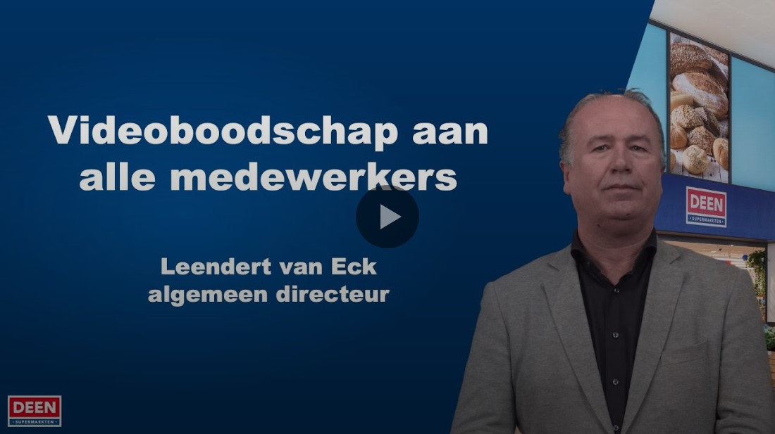 Videoboodschap directeur Deen Supermarkt aan personeel; ‘Op dit moment het beste voor personeel’ [video]