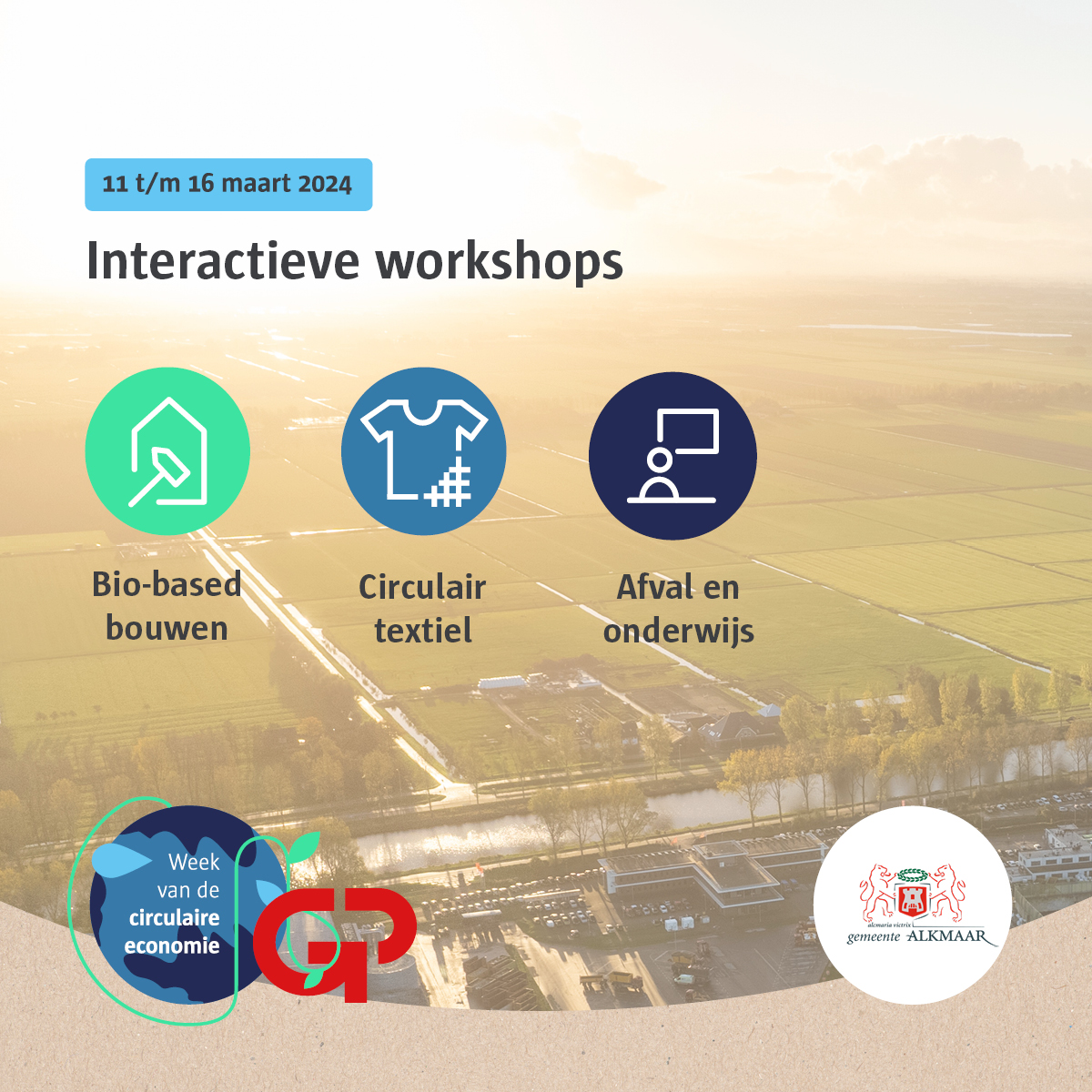 Workshops over bio-based bouwen, circulaire bedrijfskleding en afvalscheiding in het onderwijs