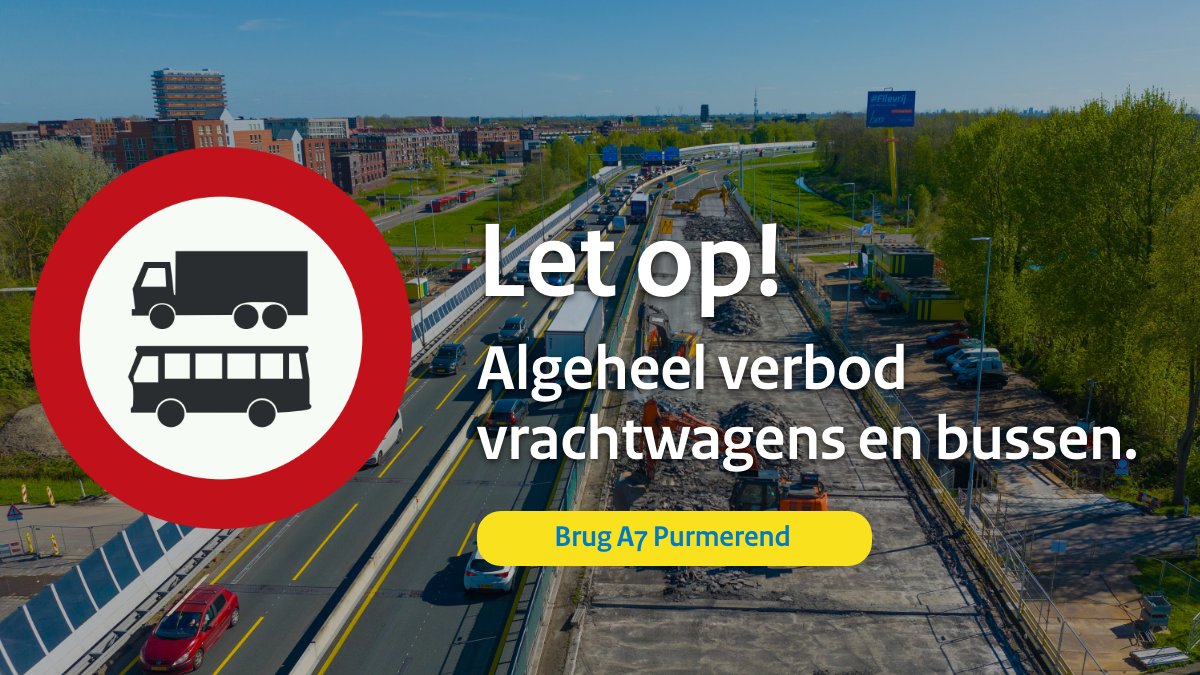 Vanaf maandag verbod zwaar verkeer brug bij Purmerend; ‘honderden vrachtwagens negeren gewichtsbeperking’